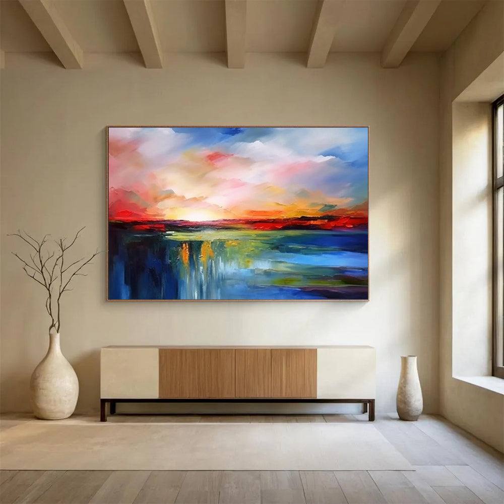 landscape evening abstract colorful design 4